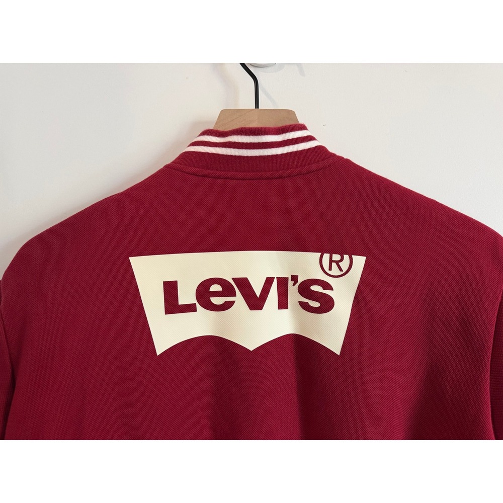 Levis Reversible Varsity Bomber Jacket Kids Red Khaki Asian Market Size M 150/72 - Picture 5 of 15